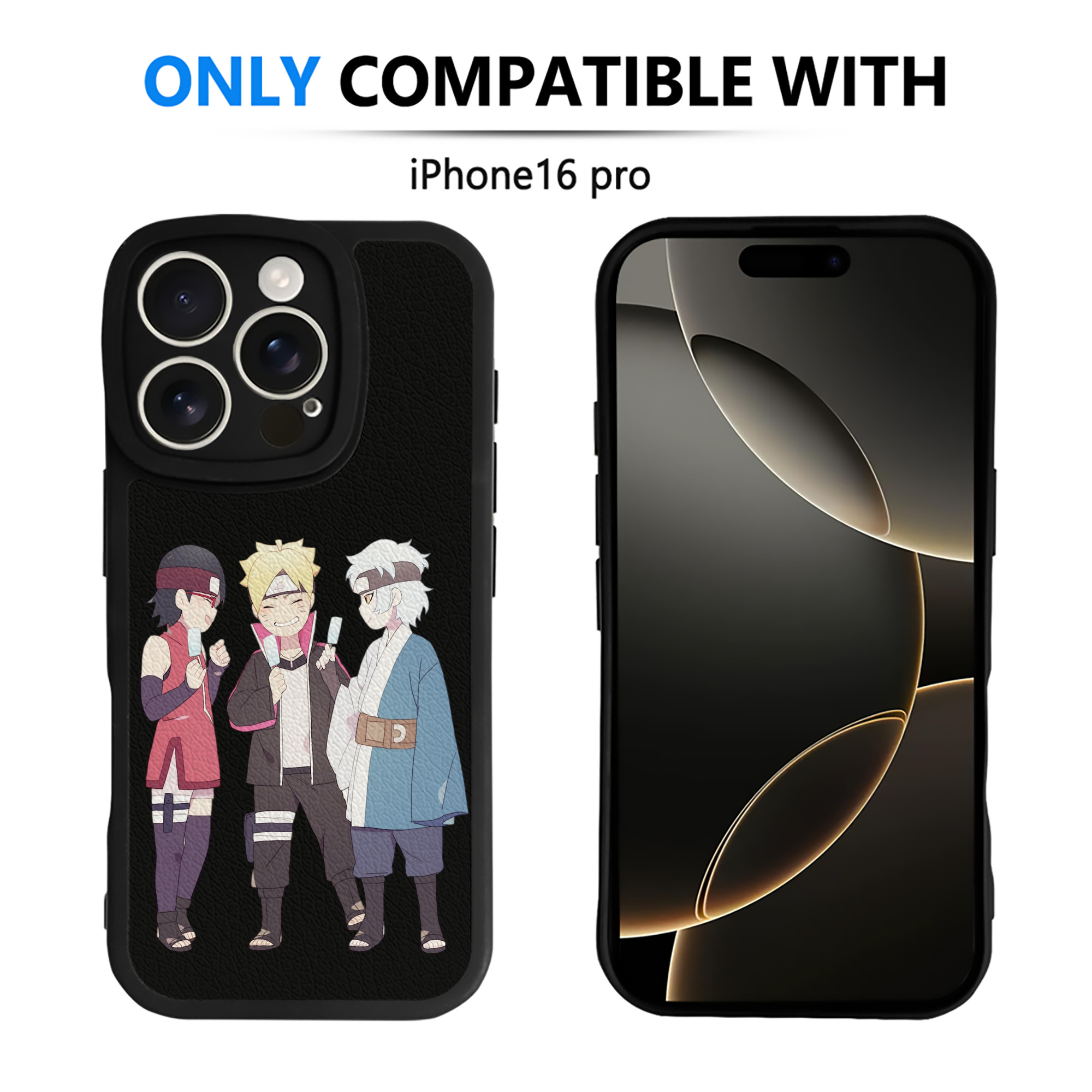 （画像用） NARUTO -ナルト- うちは サラダ Uchiha Sarada 【iPhone 16シリーズ対応】シリコンスマホケース（レザー調） 材質：シリコン